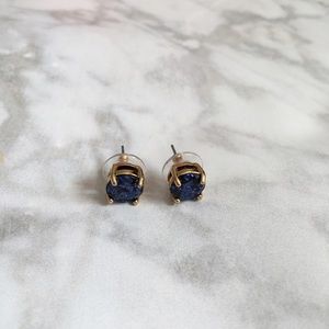 kate spade navy sparkle small gumdrop earrings